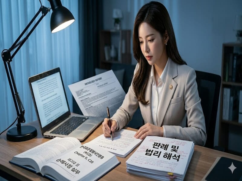 KCD 지침과 대법원 판례를 분석하며 직장유암종 보상 논리를 준비하는 손해사정사