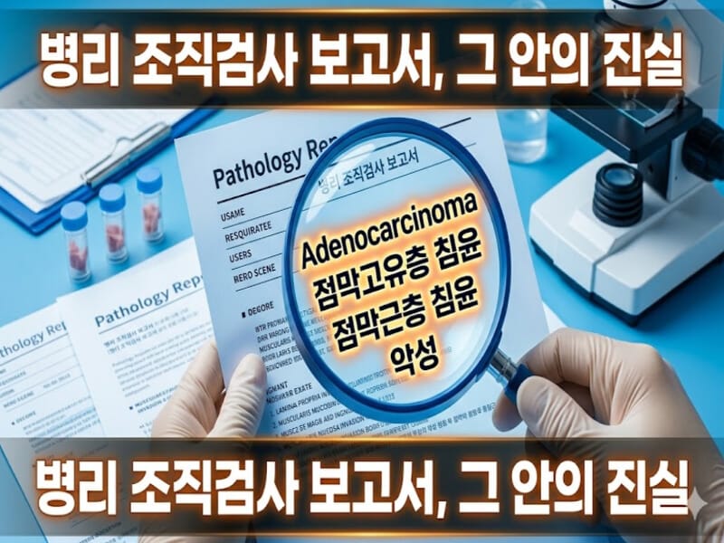 대장점막내암 병리조직검사결과지 상의 선암(Adenocarcinoma) 및 점막고유층 침윤 정밀 분석