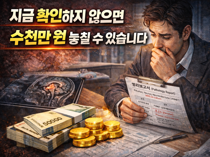 병리보고서를 확인하는 중요성 강조 이미지