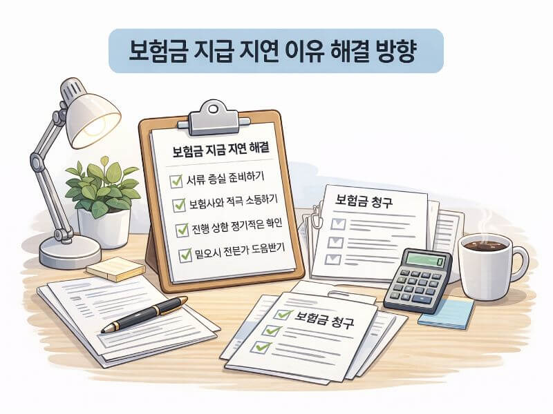 보험금 지급 지연 이유 해결 방법 정리 이미지