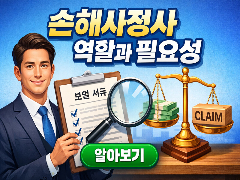 손해사정사 역할과 필요성 및 선임 이유 설명