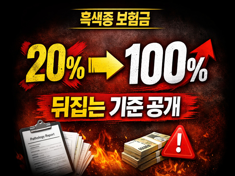 흑색종 보험금 소액암 분류 기준과 전액 지급 가능 여부 설명