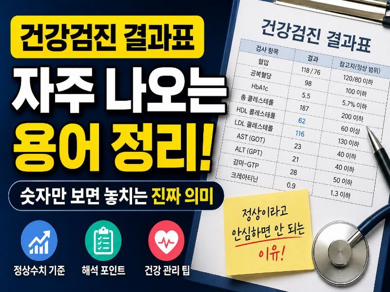 건강검진 결과표 용어 정리와 정상수치 해석 썸네일