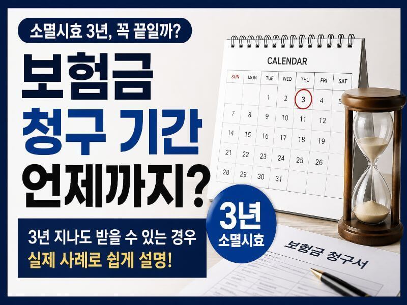 보험금 청구 기간과 소멸시효 기준을 설명하는 대표 이미지